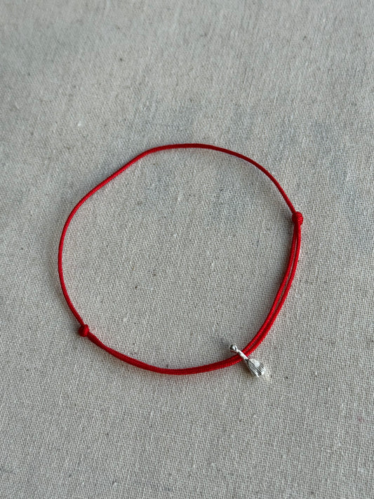 Dual cord red string bracelet