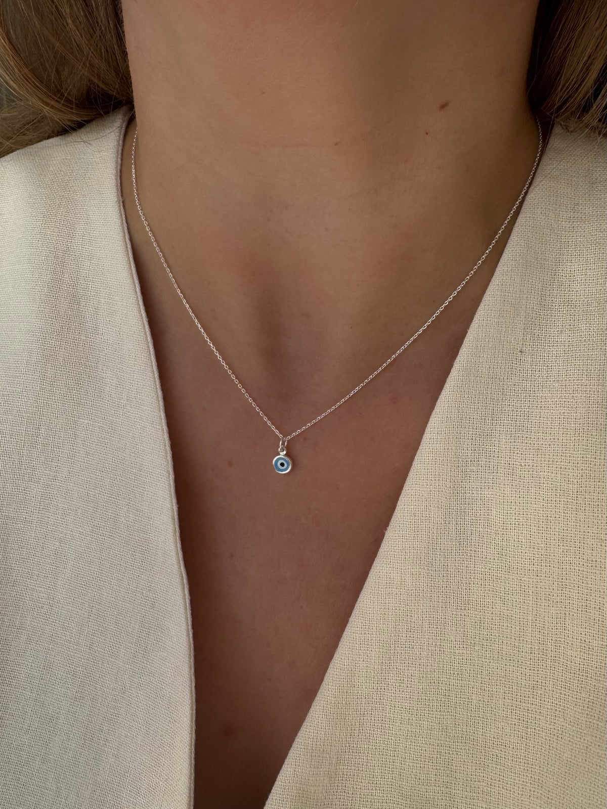 Tiny nazar necklace