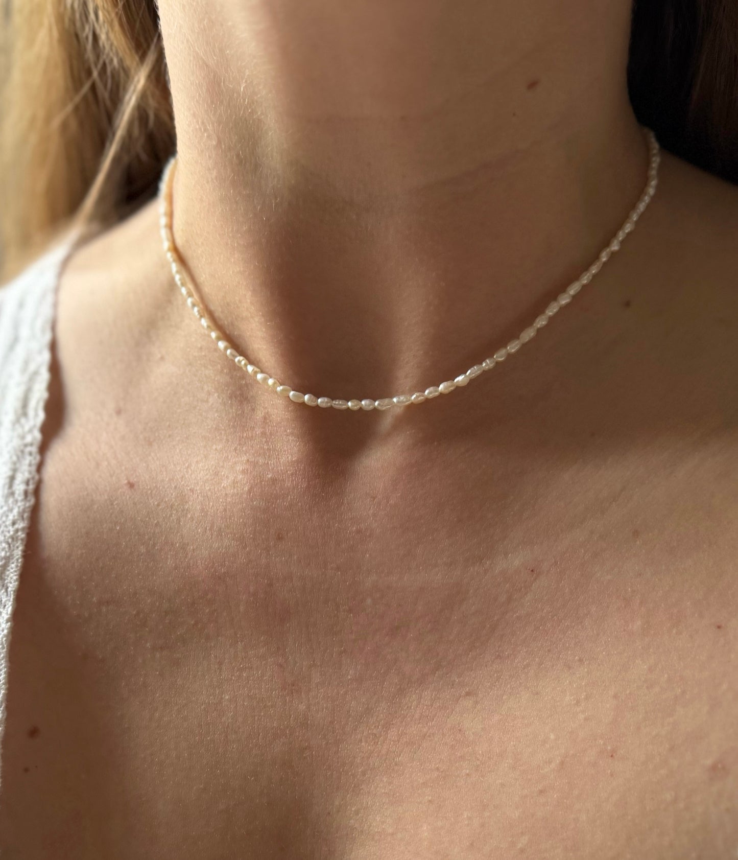 Freshwater pearl choker necklace