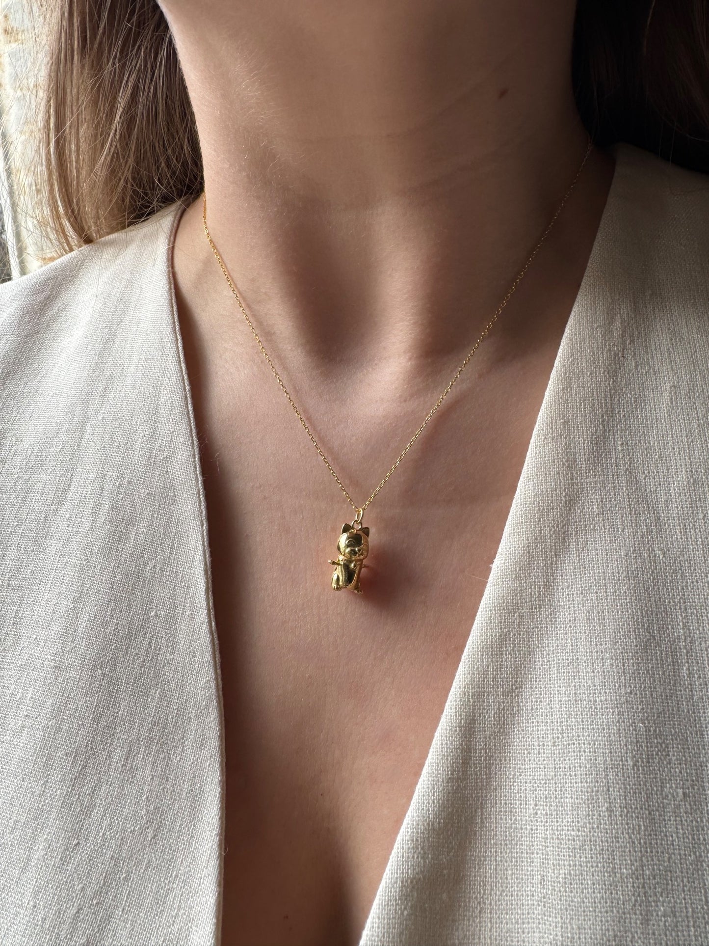 Maneki Neko Necklace