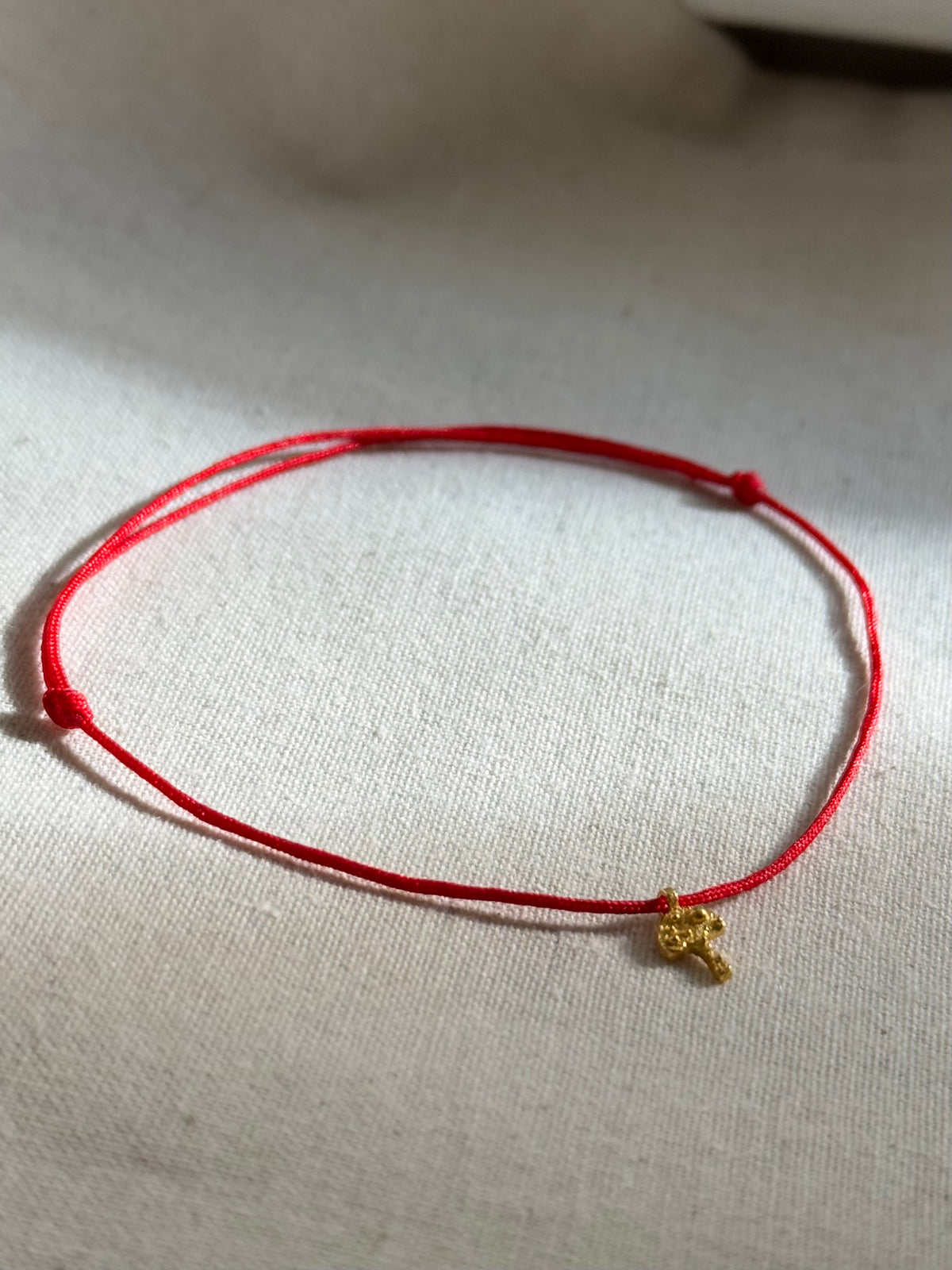 Mushroom red cord bracelet