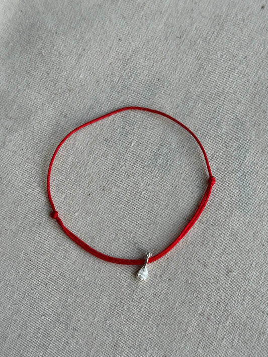 Dual cord red string bracelet