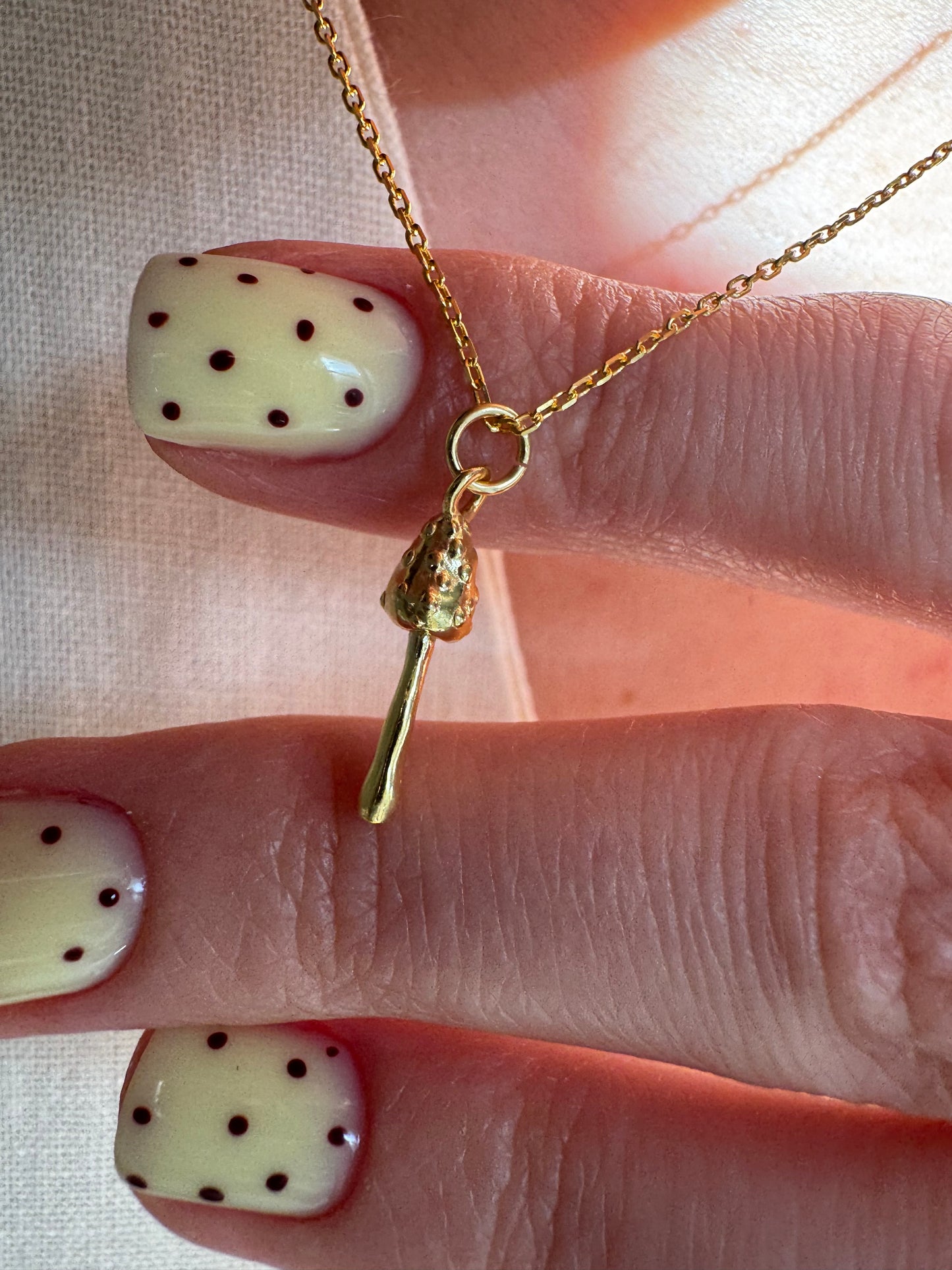 Mushroom necklace
