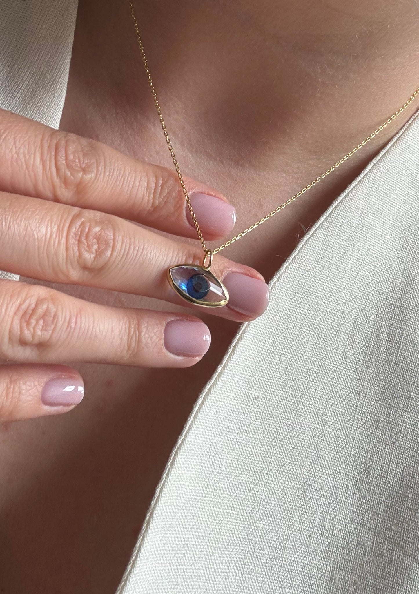 Crystal Evil Eye necklace