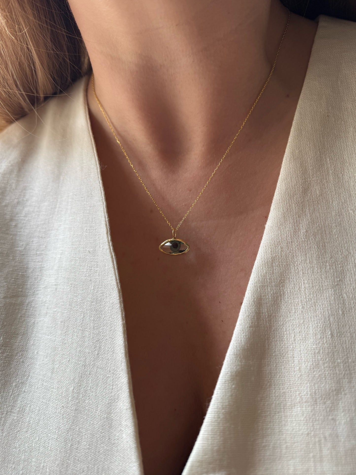 Crystal Evil Eye necklace