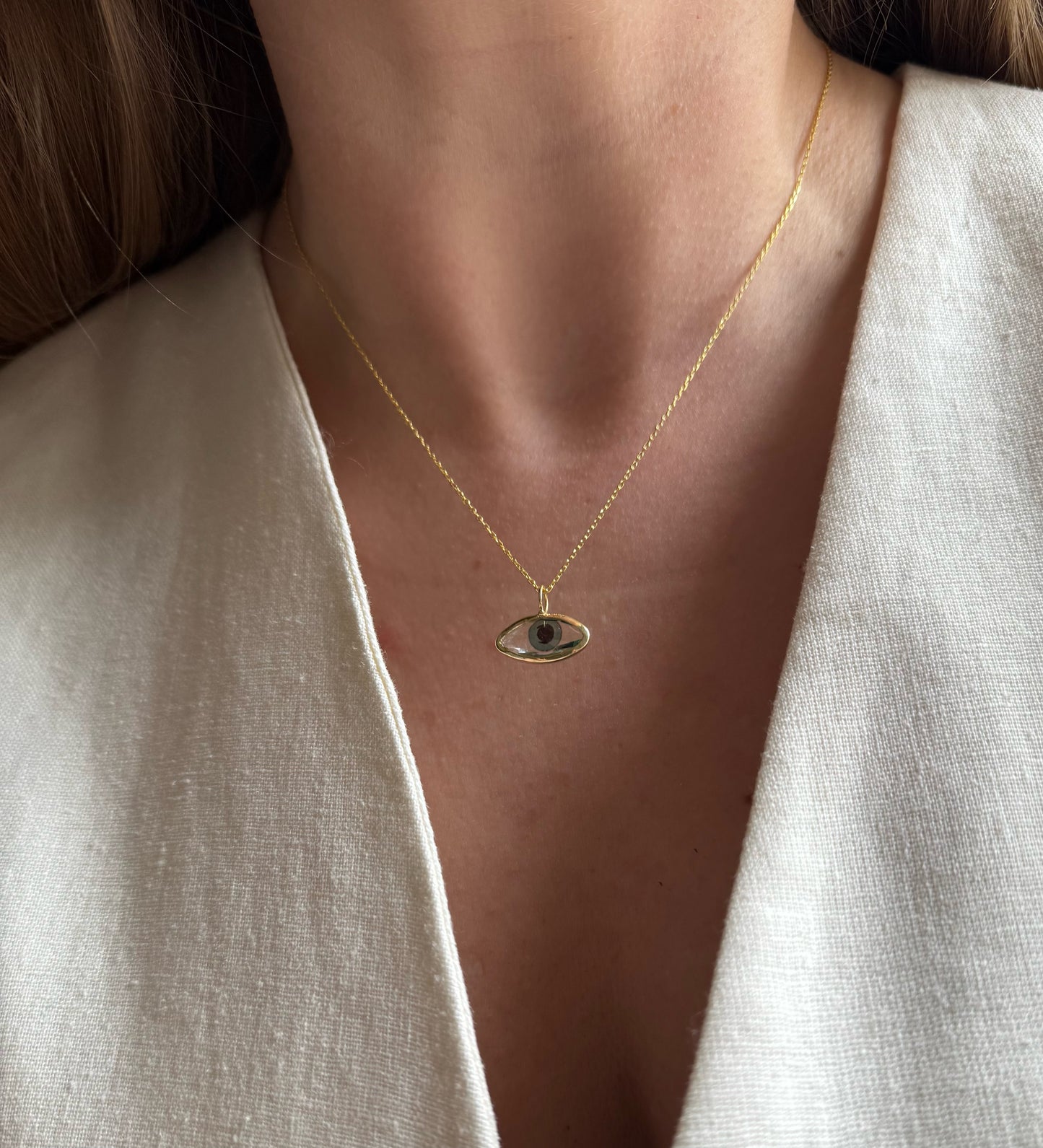 Crystal Evil Eye necklace