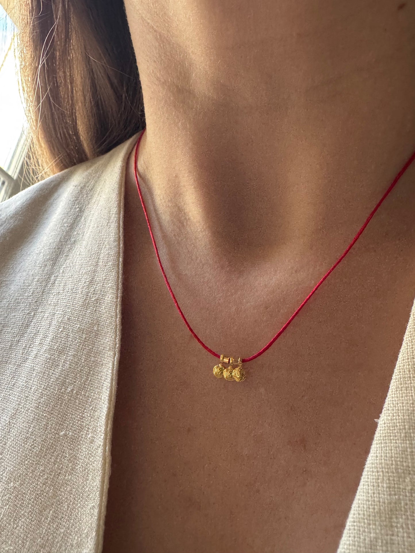 Triple Sun Protection Cord Necklace