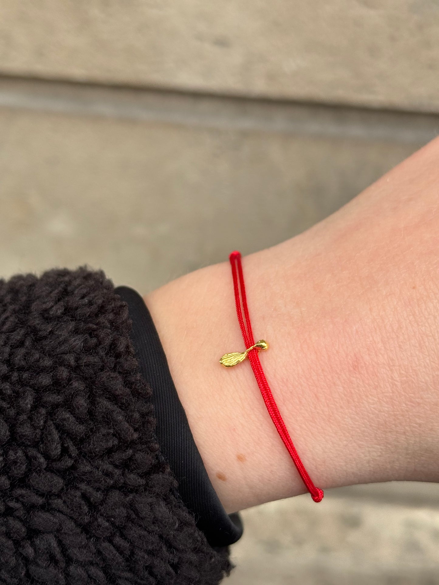 Dual cord red string bracelet