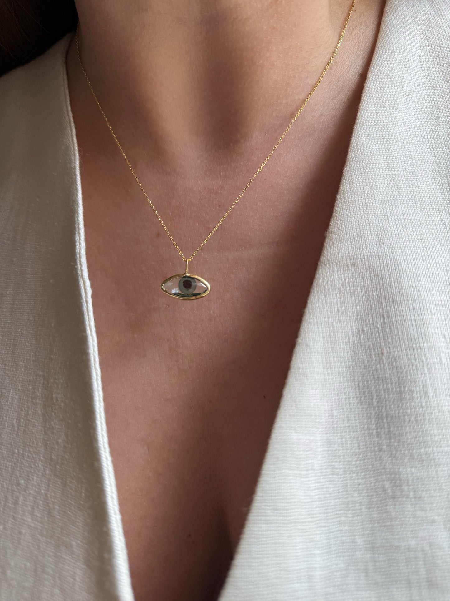Crystal Evil Eye necklace