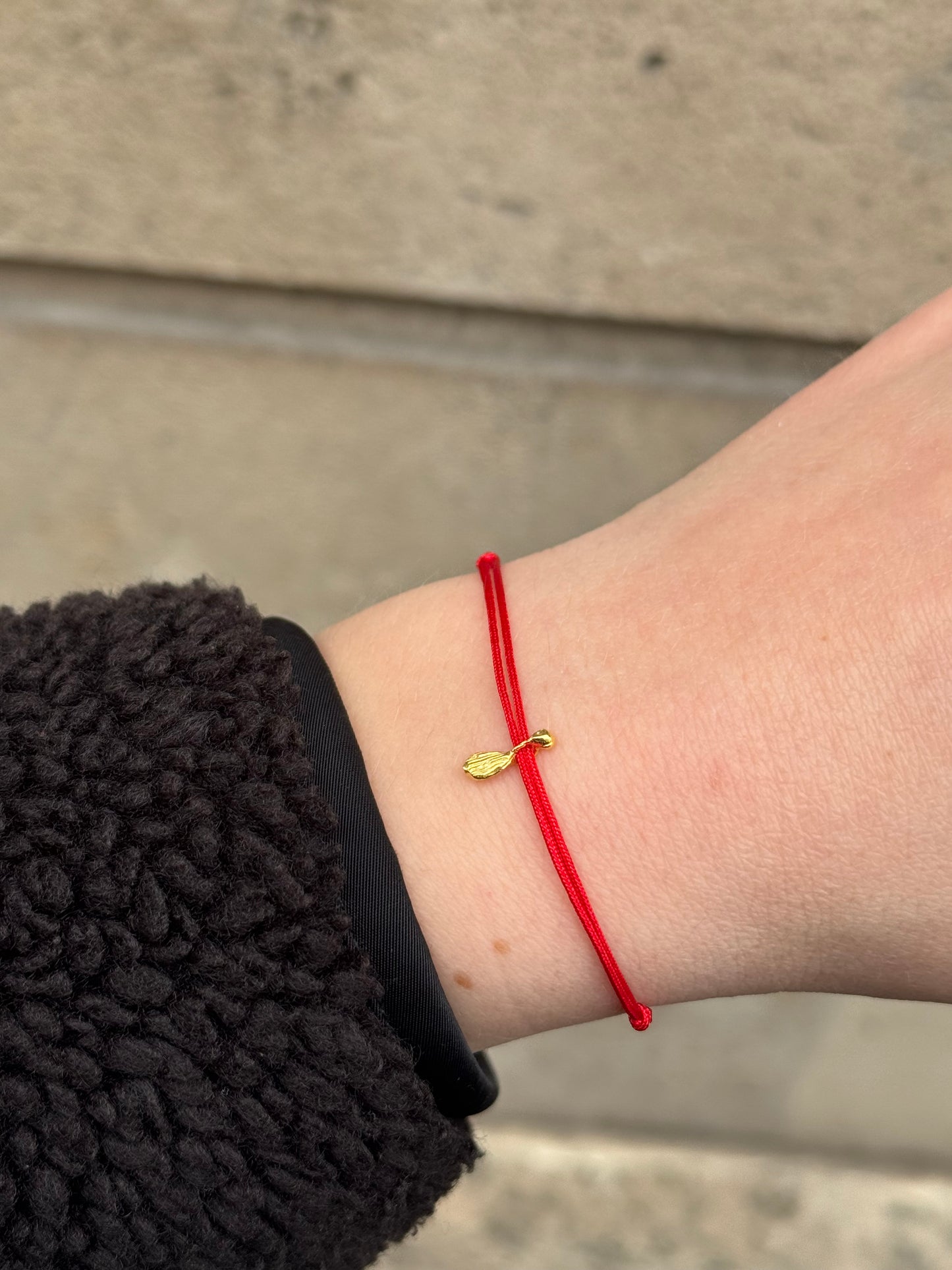 Dual cord red string bracelet