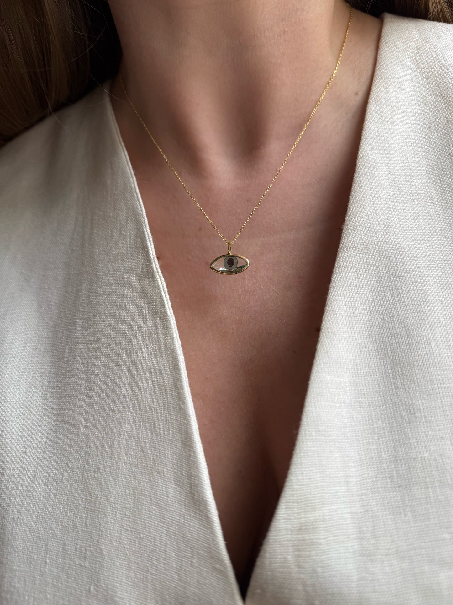 Crystal Evil Eye necklace